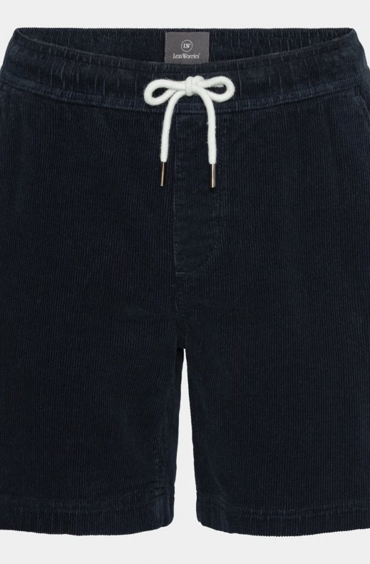 Less Worries - Cord Shorts - Navy