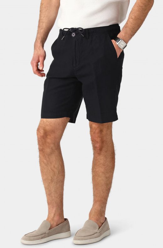 Less Worries - Linen Shorts - Navy