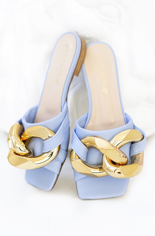 Lestrosa - Sandal with Chain 585 - Light Blue