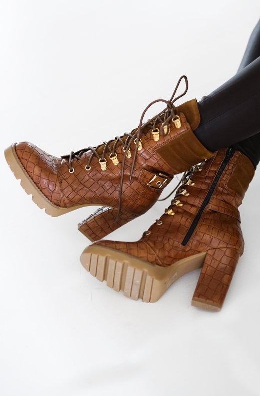 Lestrosa - Croco Boots Brown