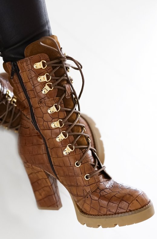 Lestrosa - Croco Boots Brown