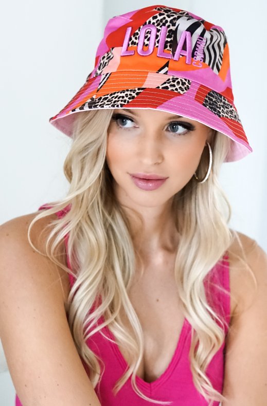 Lola Casademunt - 22350007 Bucket Hat Zebra Cerise Orange