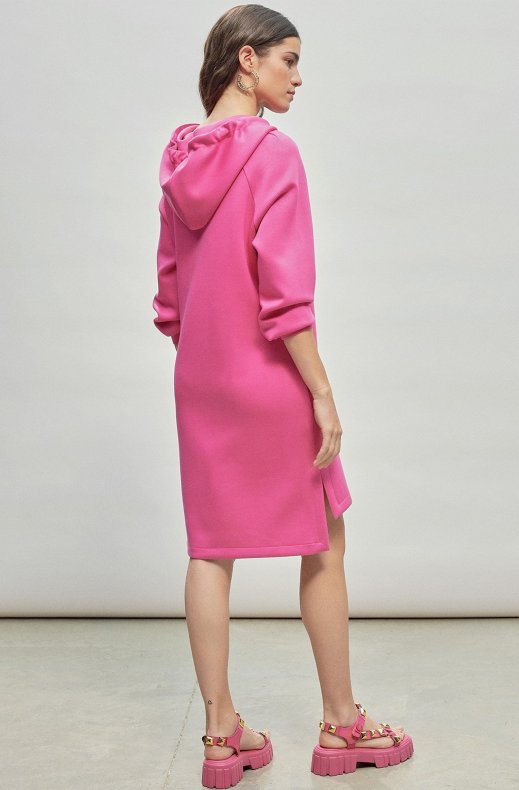 Lola Casademunt - Hooded Sweatshirt Dress 22362003 Pink