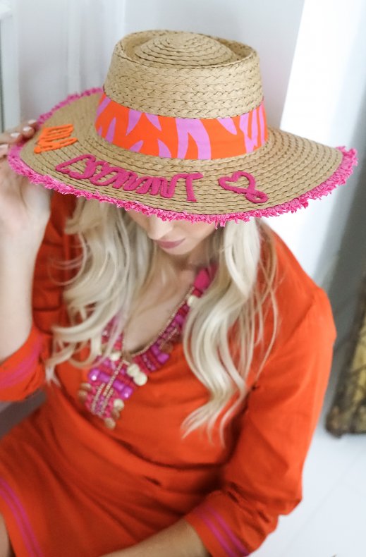 Lola Casademunt - 225350003 - hat with Logo Cerise Orange
