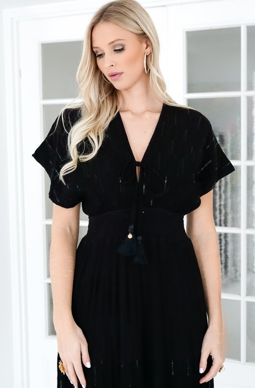 Lola Casademunt - 22366061 - Maxi Kaftan Sequins Black