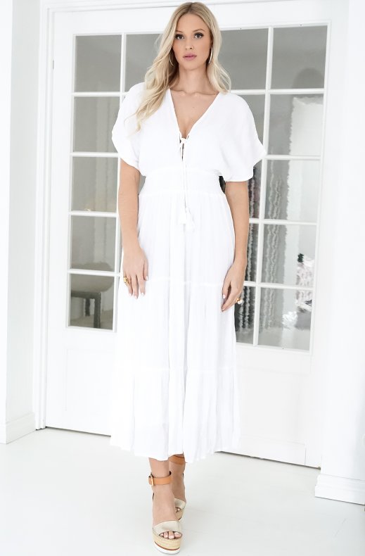 Lola Casademunt - 22366061 Maxi Kaftan White Sequins