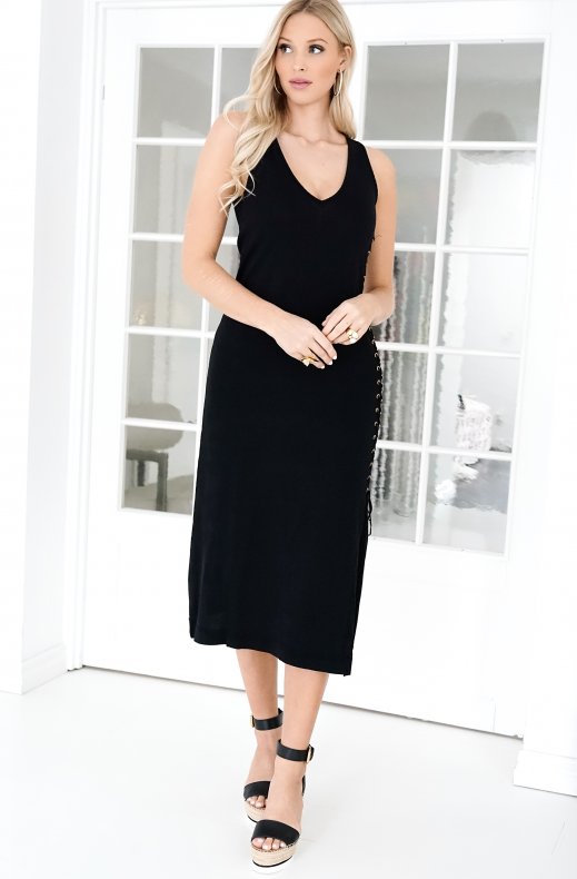 Lola Casademunt - 22365018 -Eyelet Dress Black
