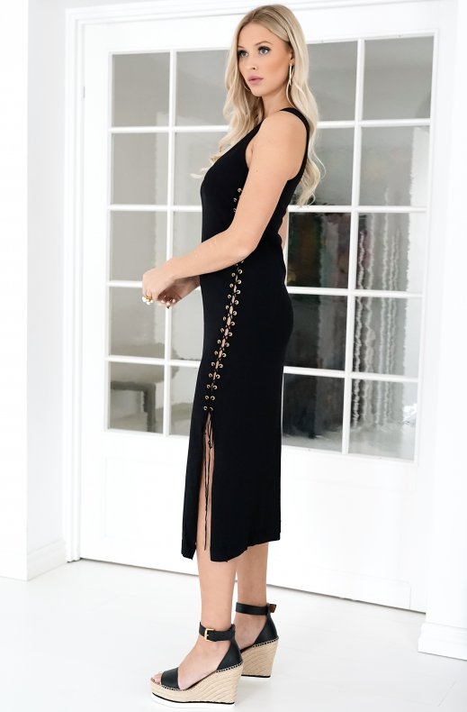 Lola Casademunt - 22365018 -Eyelet Dress Black
