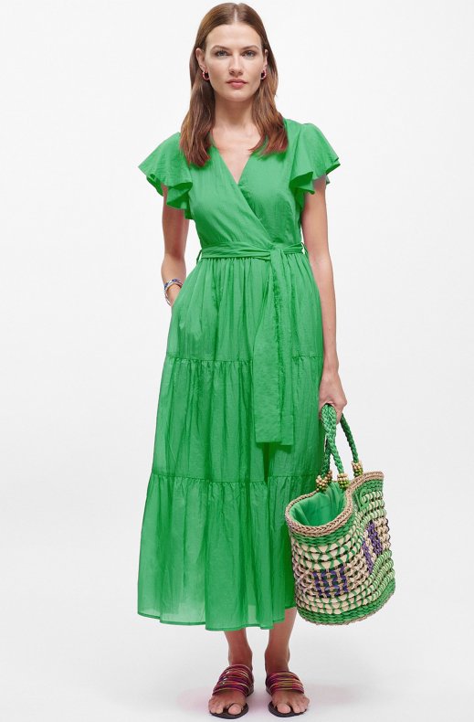 Lola Casademunt - Long Dress with Ruffles 22365019 Green