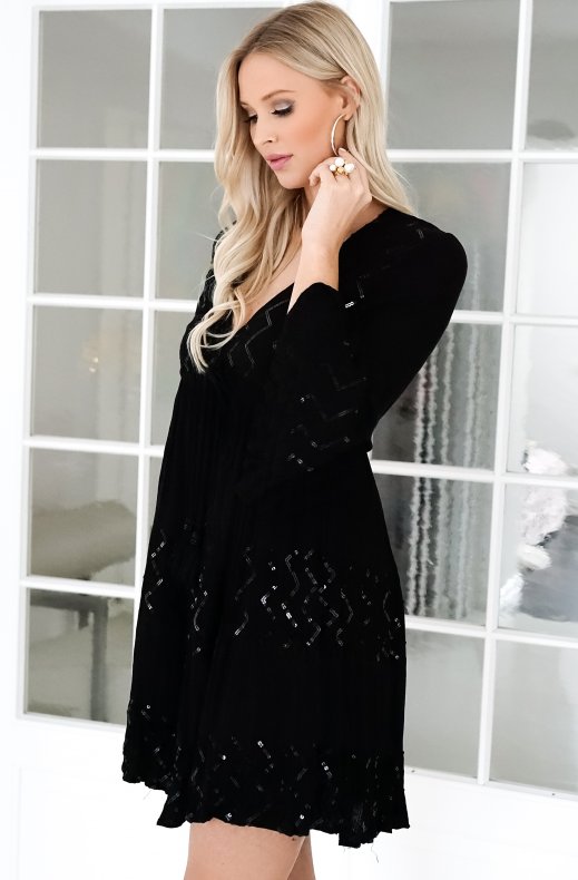 Lola Casademunt - 22366062 - Sequin Trumpet Dress - Black