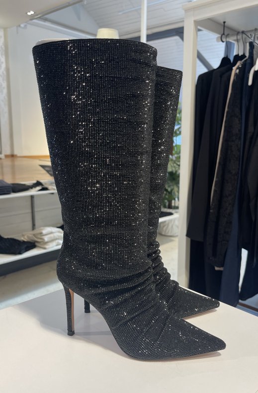 Lolacruz - High Glitter Boot - Black