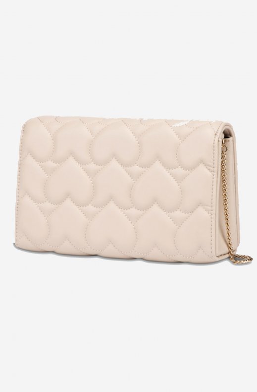 Love Moschino - Heart -Quilting Clutch - Ivory