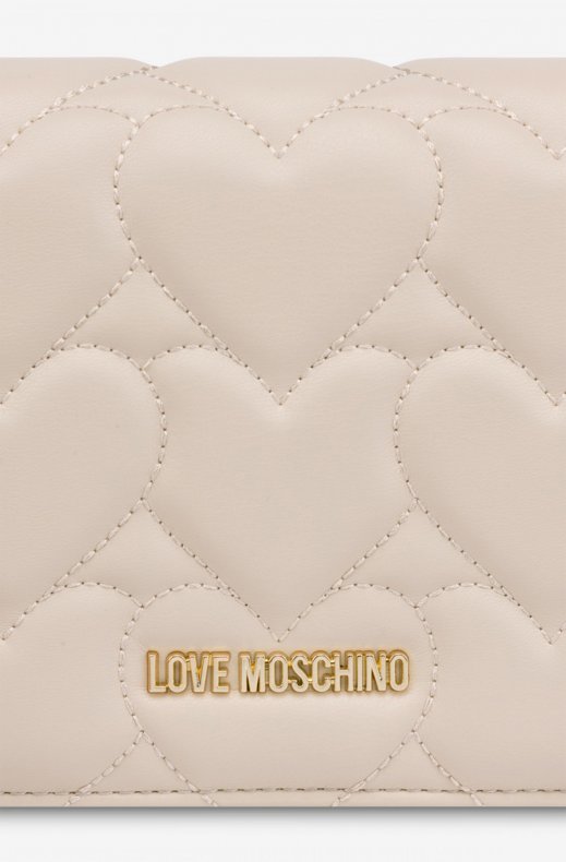 Love Moschino - Heart -Quilting Clutch - Ivory