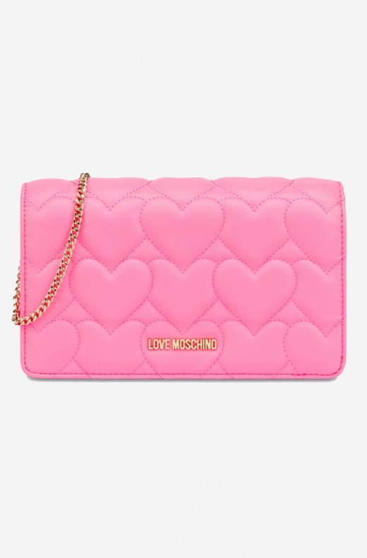 Love Moschino - Heart -Quilting Clutch - Pinkv