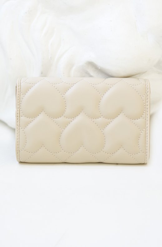 Love Moschino - Heart Quilted Wallet - Beige