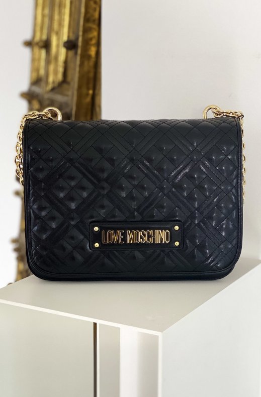 LOVE MOSCHINO - Handbag Quilted 26 x 19 Black