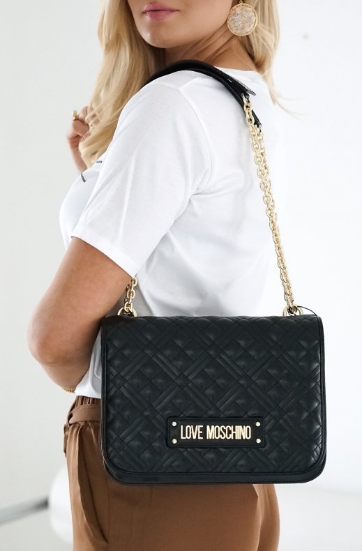 LOVE MOSCHINO - Handbag Quilted 26 x 19 Black