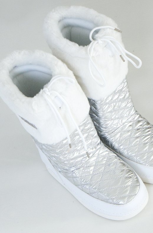 Love Moschino - Winter Boots Quilted Silver