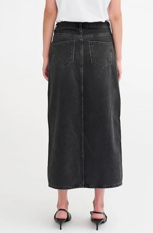 My Essential Wardrobe - Louis Wrap Denim skirt - Black Wash