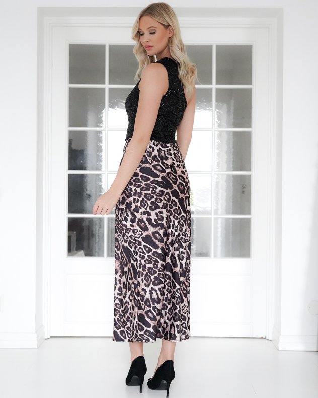 Mixed Brands - Asymmetrisk glitter top 1607 - Black