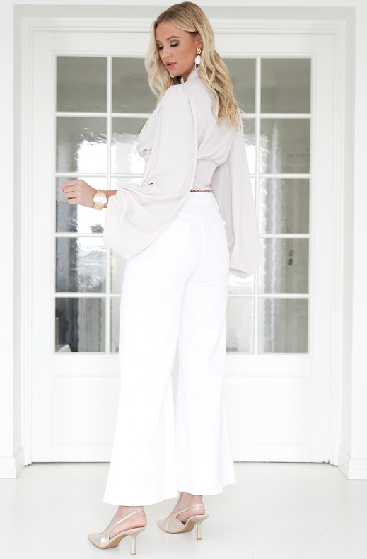 Mixed Brands - Balloon sleeve blouse 2570 - Beige