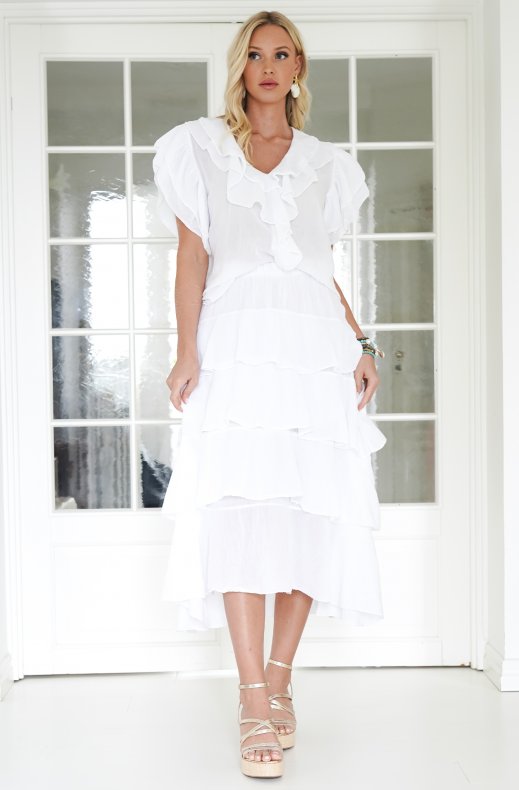Mixed Brands - Ruffle Skirt 7277 - White
