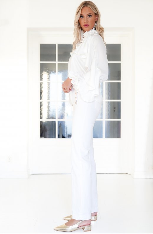 Mixed Brands - Pant cotton with buttons 8053 - Panna