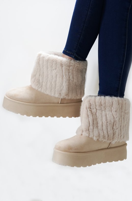 Mixed Brands - Boot with fake fur 2057 - Beige