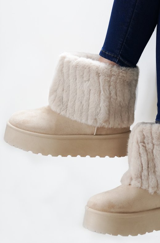 Mixed Brands - Boot with fake fur 2057 - Beige