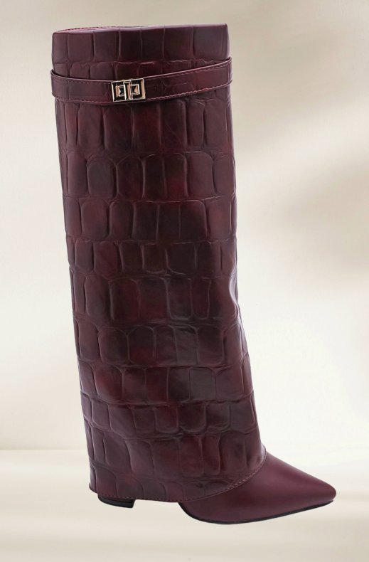 Mixed Brands - Boot Croco 2522 - Wine