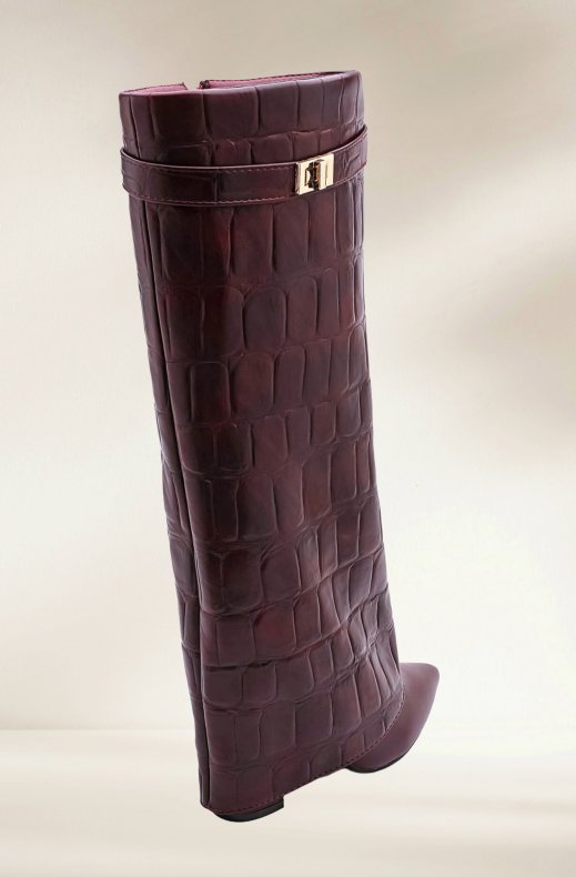 Mixed Brands - Boot Croco 2522 - Wine