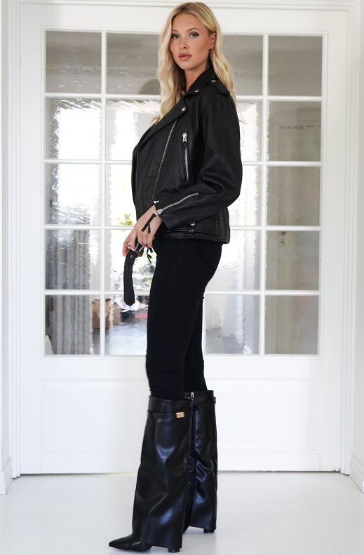 Human Scales - Leah Leather Jacket Black