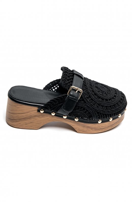 Mixed Brands - Mules Crochet 6627 - Black