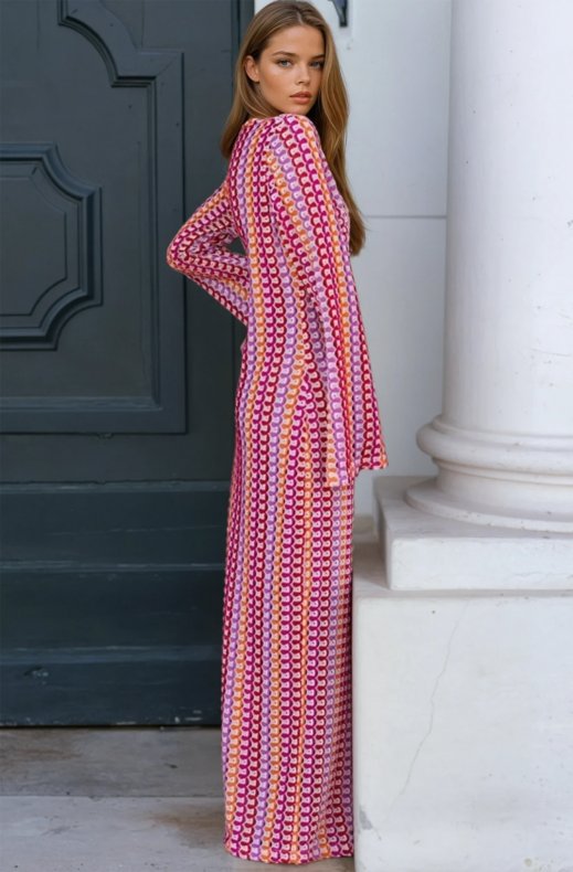 Mixed Brands - Crochet dress 065 - Magenta
