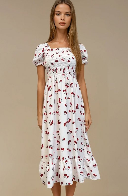 Mixed Brands - Dress with smock 10718 - Cherries