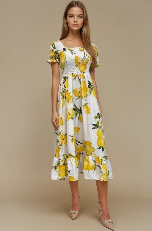 Mixed Brands - Dress with smock 10718 - Lemons