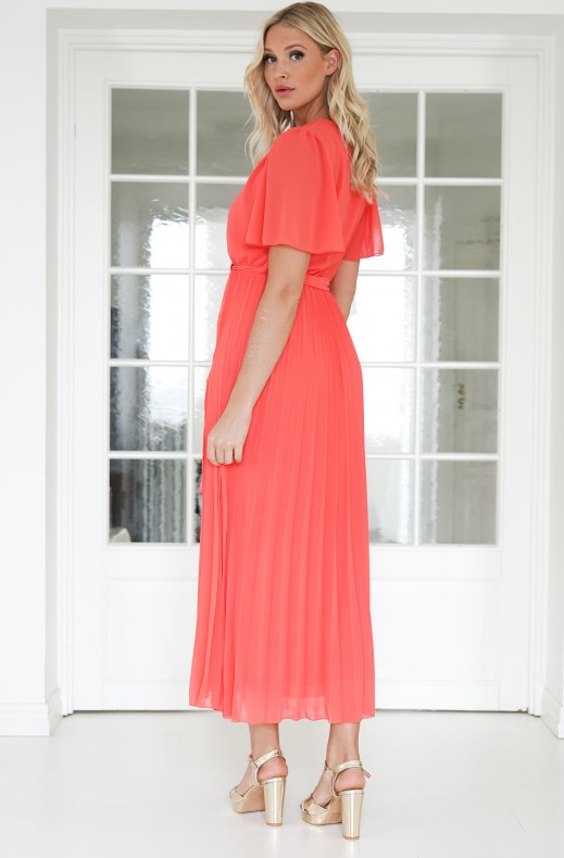 Mixed Brands - Wrap Dress 11033 - Coral