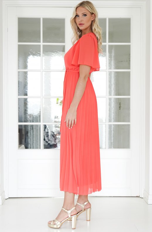 Mixed Brands - Wrap Dress 11033 - Coral