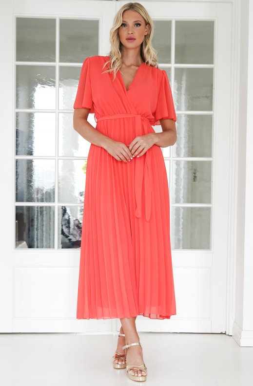 Mixed Brands - Wrap Dress 11033 - Coral