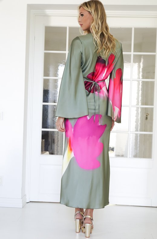 Mixed Brands - Dress with Print 11077 - Double Khaki