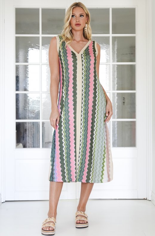 Mixed Brands - Dress 23206 - Khaki