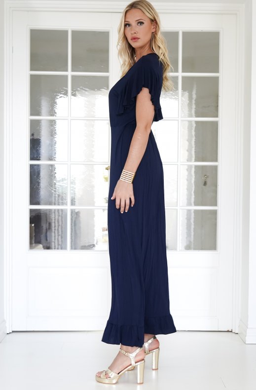 Mixed Brands - Long Wrap Dress 242915 - Blue