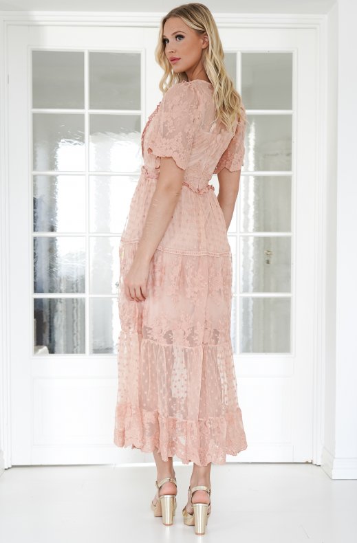 Mixed Brands - Maxi Dress with buttons 606077 - Nude Pink