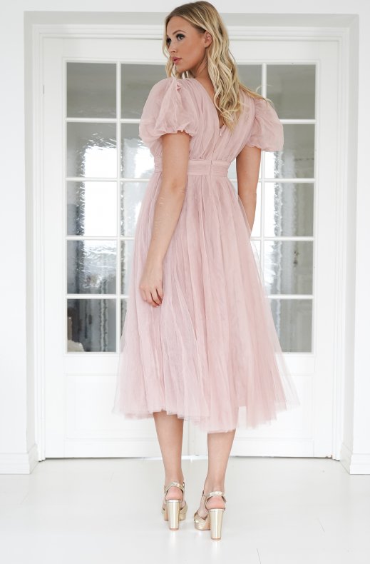 Mixed Brands - Maxi organza dress 606228 - Nude