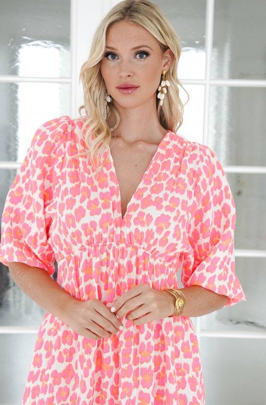 Mixed Brands - Long Dress 812456 - Pink Flash