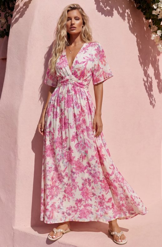Mixed Brands - Maxi Dress CH259 - Pink