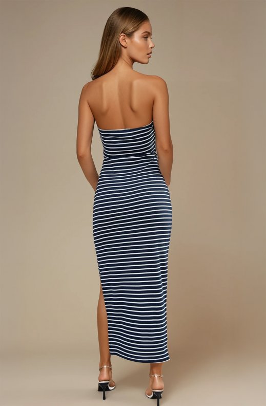 Mixed Brands - Tube Dress 7486 - Striped Marine