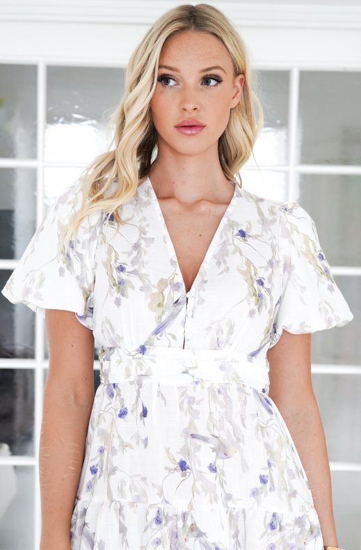 Mixed Brands. Dress Maxi 5889 - white