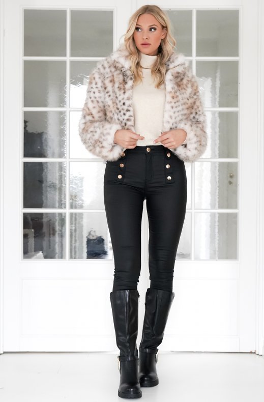 Mixed Brands - Fake fur Jacket Short 77008 - Leo