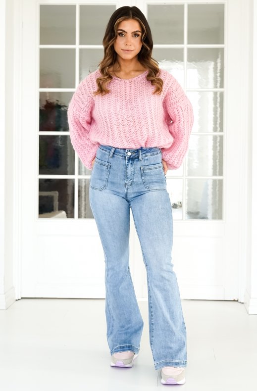 Mixed Brands - Flared jeans with pockets - Light Blue